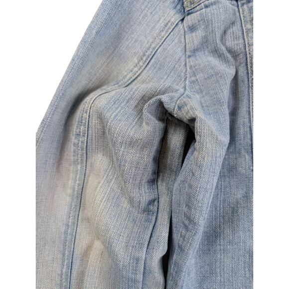 Abercrombie & Fitch Women’s Distressed VTG 90s Jean Jacket Med Light Blue Sz XL - Picture 8 of 12
